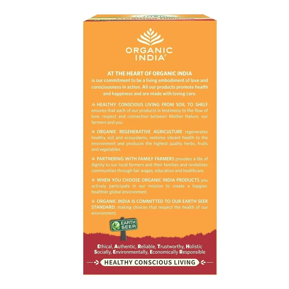 ORGANIC INDIA Moringa Hibiscus 25 Tea bags (Pack of 5)  Free Shipping
