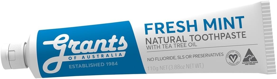 Grants of Australia - Natural Toothpaste Fresh Mint with Tea Tree Oil - 3.85 oz.