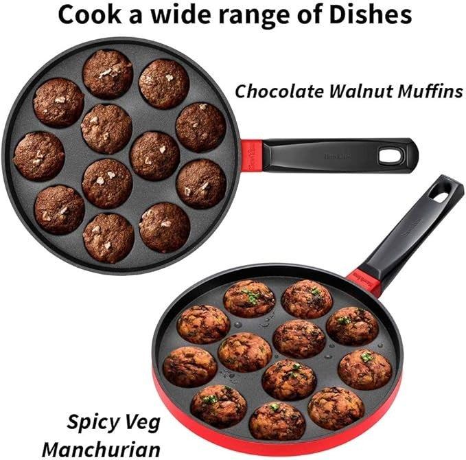Futura Non Stick Appe Pan with Glass Lid, 22 Cm Size FREE SHIPPING