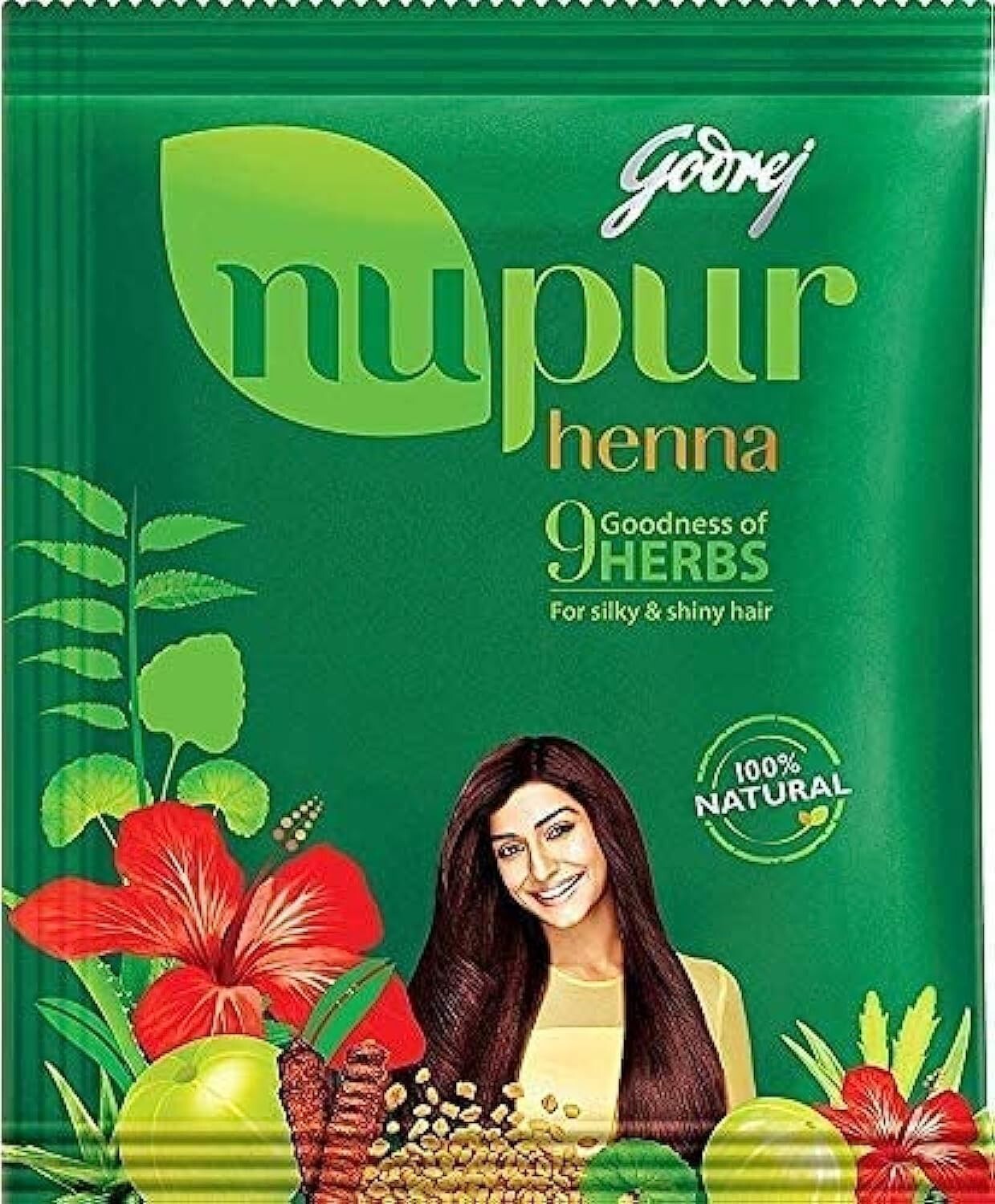 Nupur Henna - Goodness of 9 Herbs - 1000 Grams  Free Shipping
