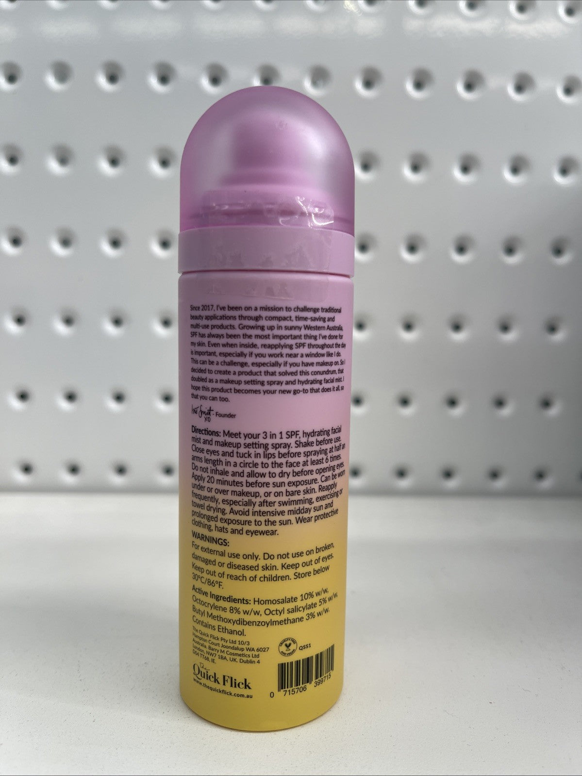 Quick Flick Quick Screen Facial Sunscreen Spray SPF 50+ - 90ml