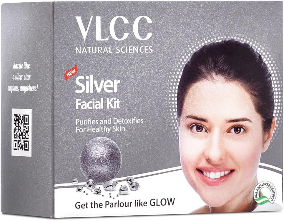 VLCC Silver Facial Kit Detoxifies & Purifies Skin Tissues & Restore The Natural