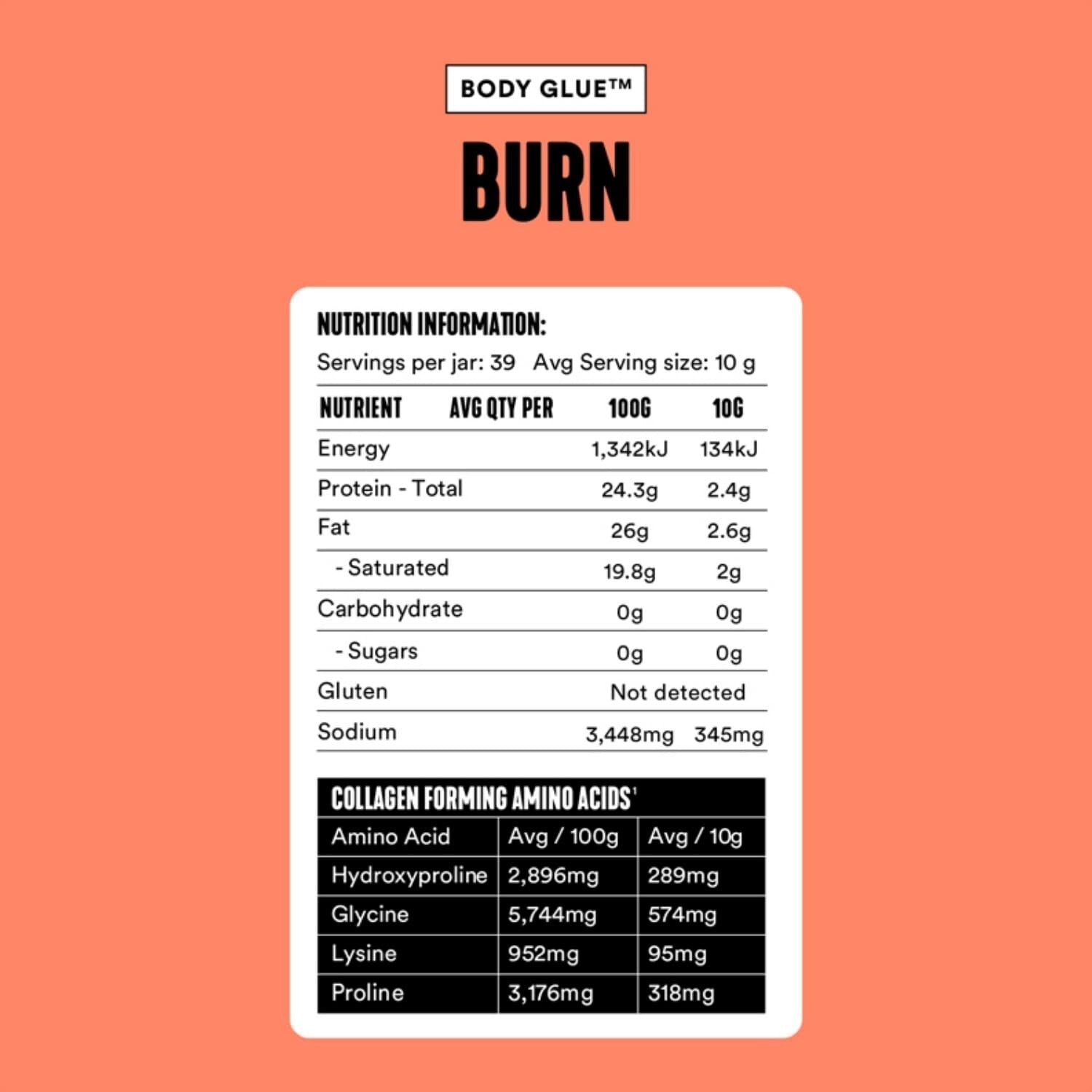 Gevity Rx Bone Broth Body Glue Burn 390g  Free Shipping