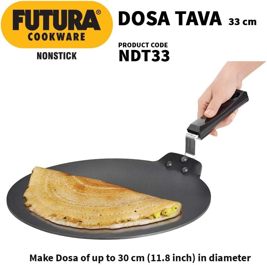 Futura Hawkins Non Stick Dosa Tava Griddle 33cm Diameter & 4.88mm Thick TAWA