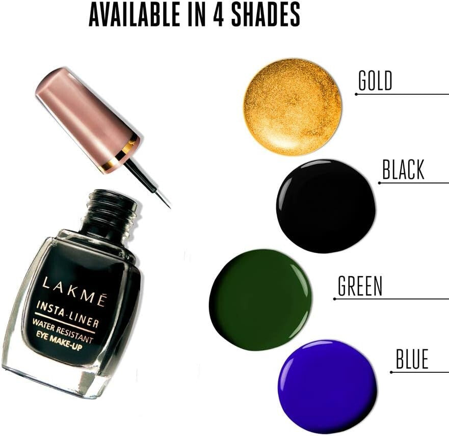 Lakme Insta Liner Water Resistant Eyeliner 9 Ml(black)  Free Shipping