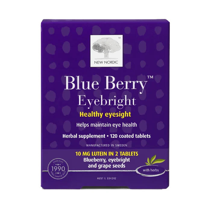 New Nordic Blue Berry Eyebright Dietary Supplements 120 Tablets FREE SHIPPING