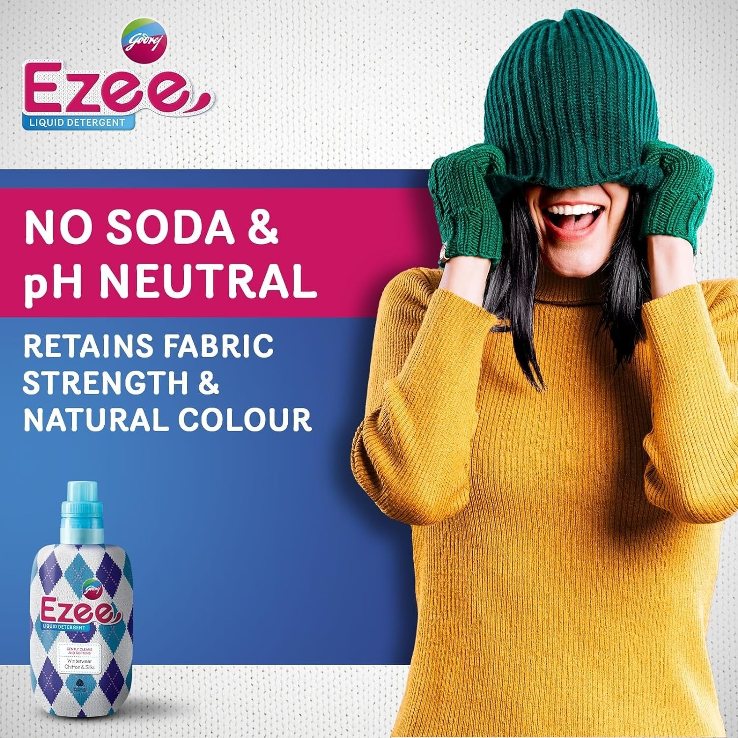 Godrej Ezee Liquid Detergent - Winterwear, No Soda Formula, 1kg  Free Shipping
