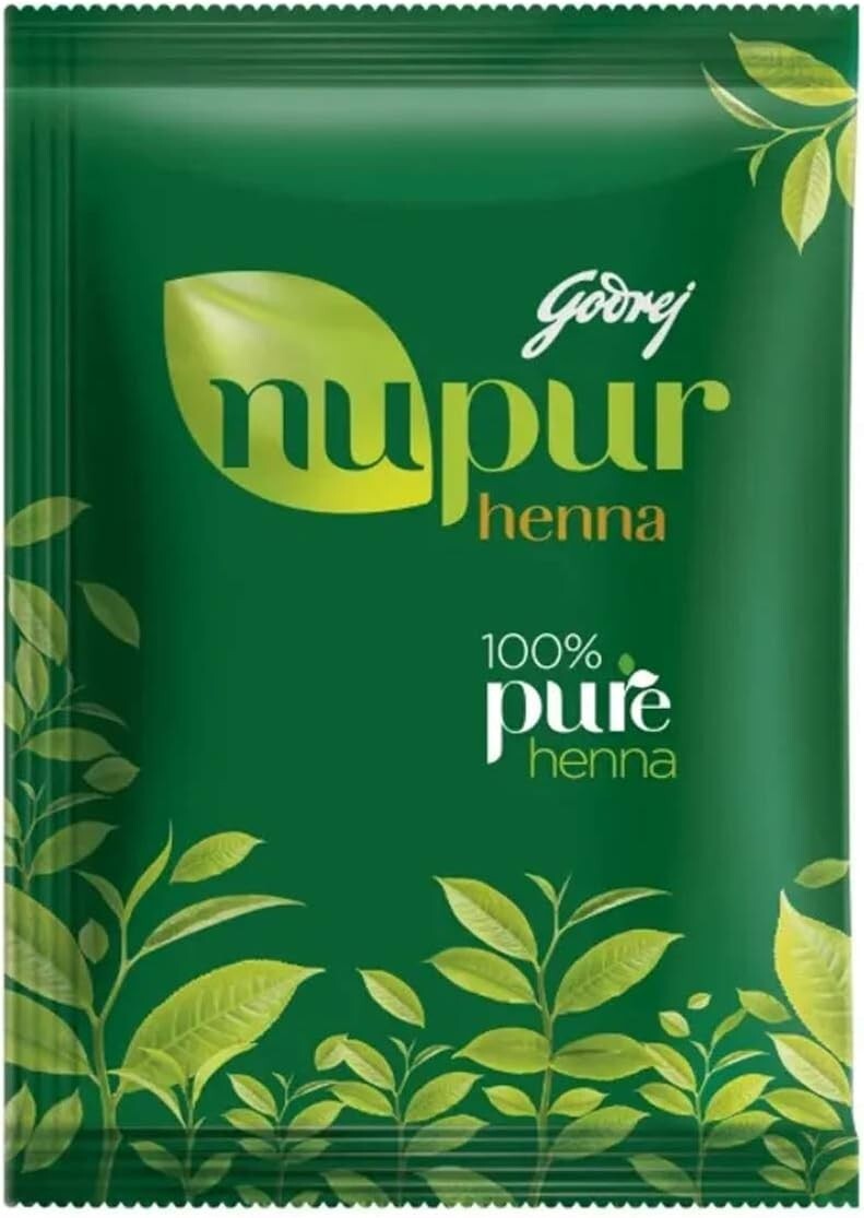 Godrej Nupur Henna Natural Mehndi for Hair Color with Goodness of 9 Herbs 3 Pack