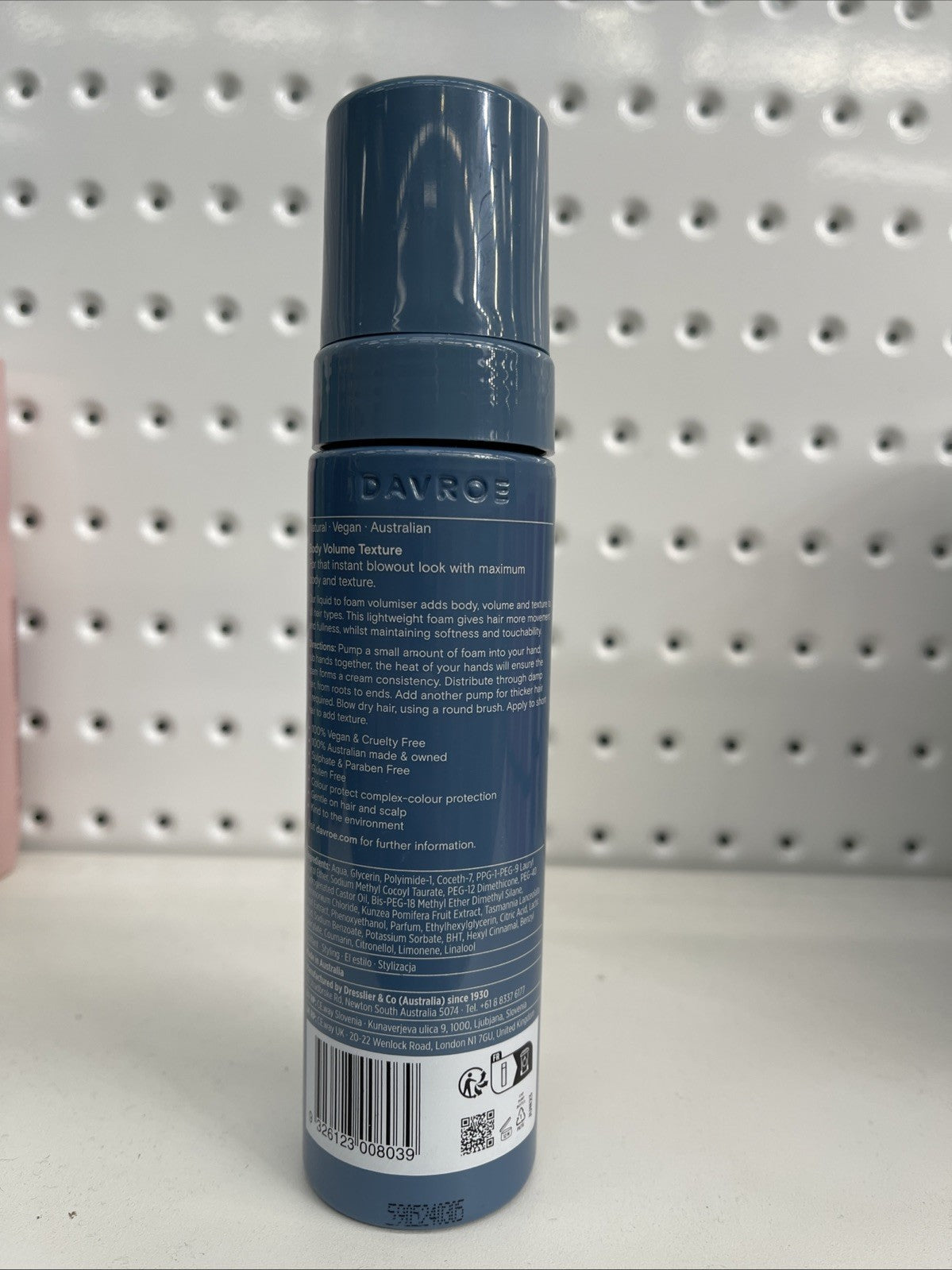 Davroe BVT Body Volume Texture Mousse 200mL GENUINE AUS ITEM  Free Shipping