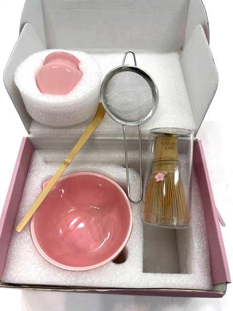 Bamboo Matcha Whisk Set Chasen Chashaku Matcha Whisk for Japanese Tea Ceremony