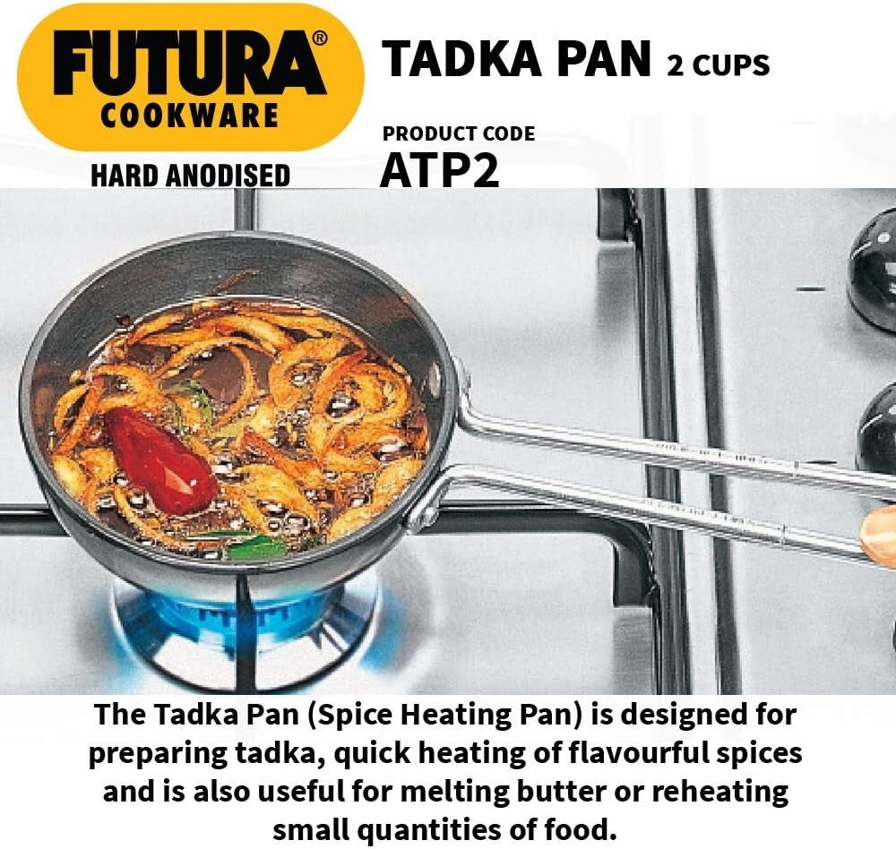 Futura Anodised Heating Pan, 4.72 in, Black  Free Shipping