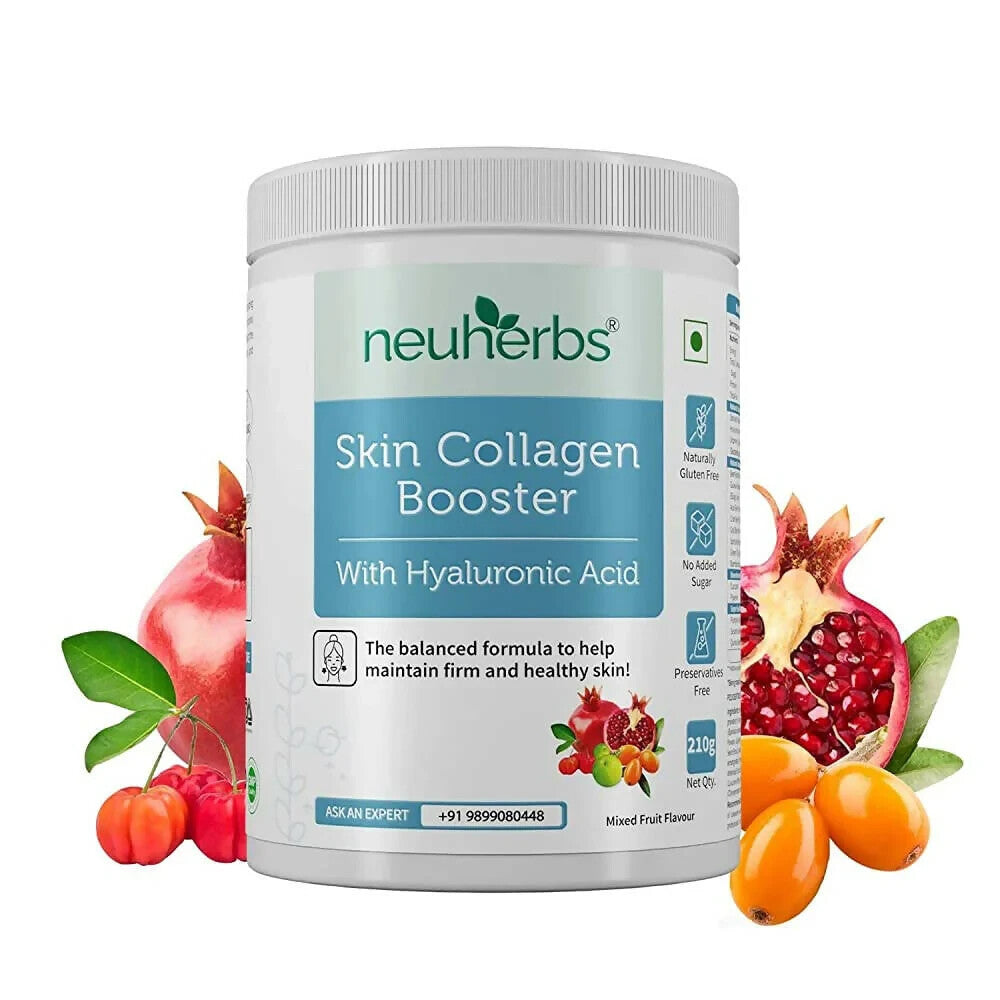Neuherbs Skin Collagen Booster Powder-Mixed Fruit Flavor -210 gm  Free Shipping
