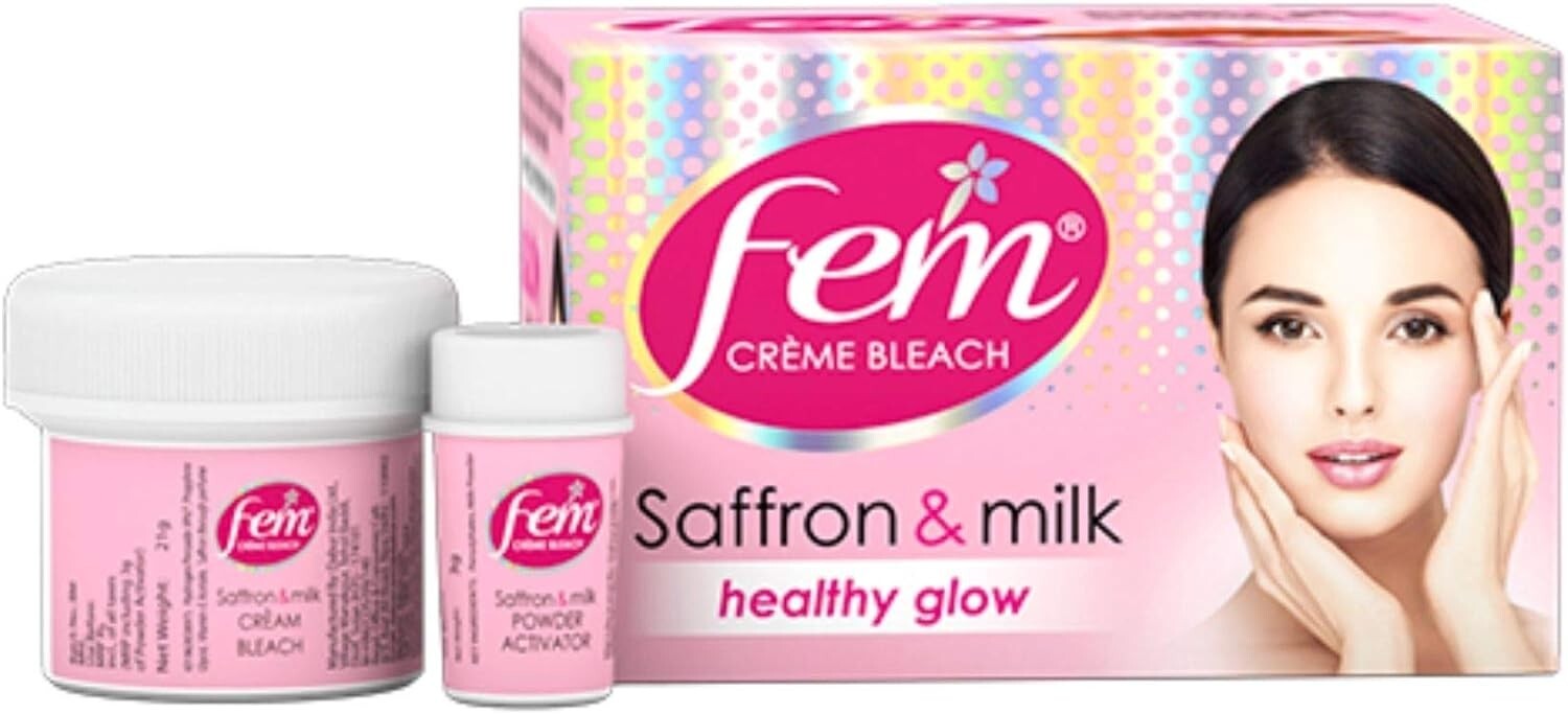 Fem Fairness Naturals Skin Bleach, Saffron, 64 G  Free Shipping