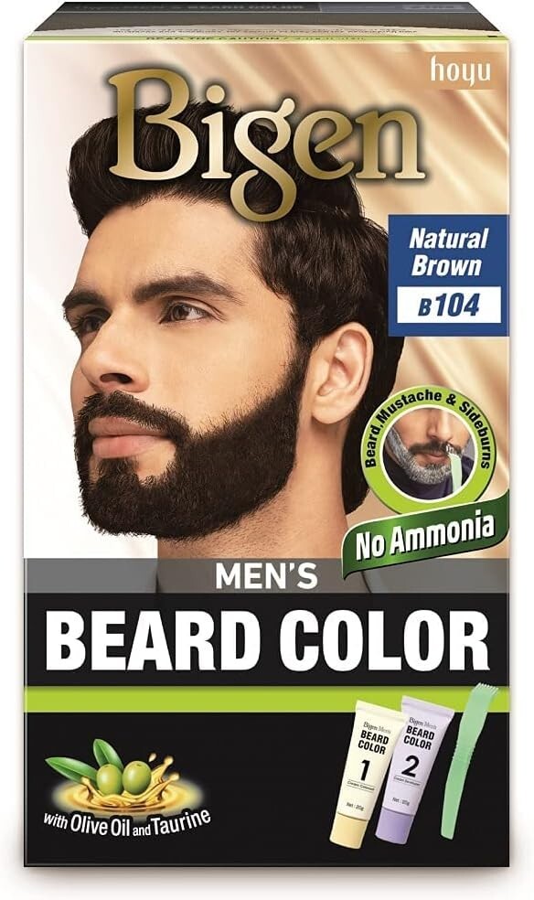 Bigen Men's Beard Color Combo Natural Brown 104 20gm - Pack of 2