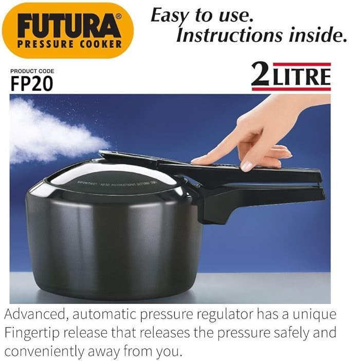 Hawkins Futura 2 Litre Pressure Cooker, Hard Anodised Inner Lid Pressure Cooker,