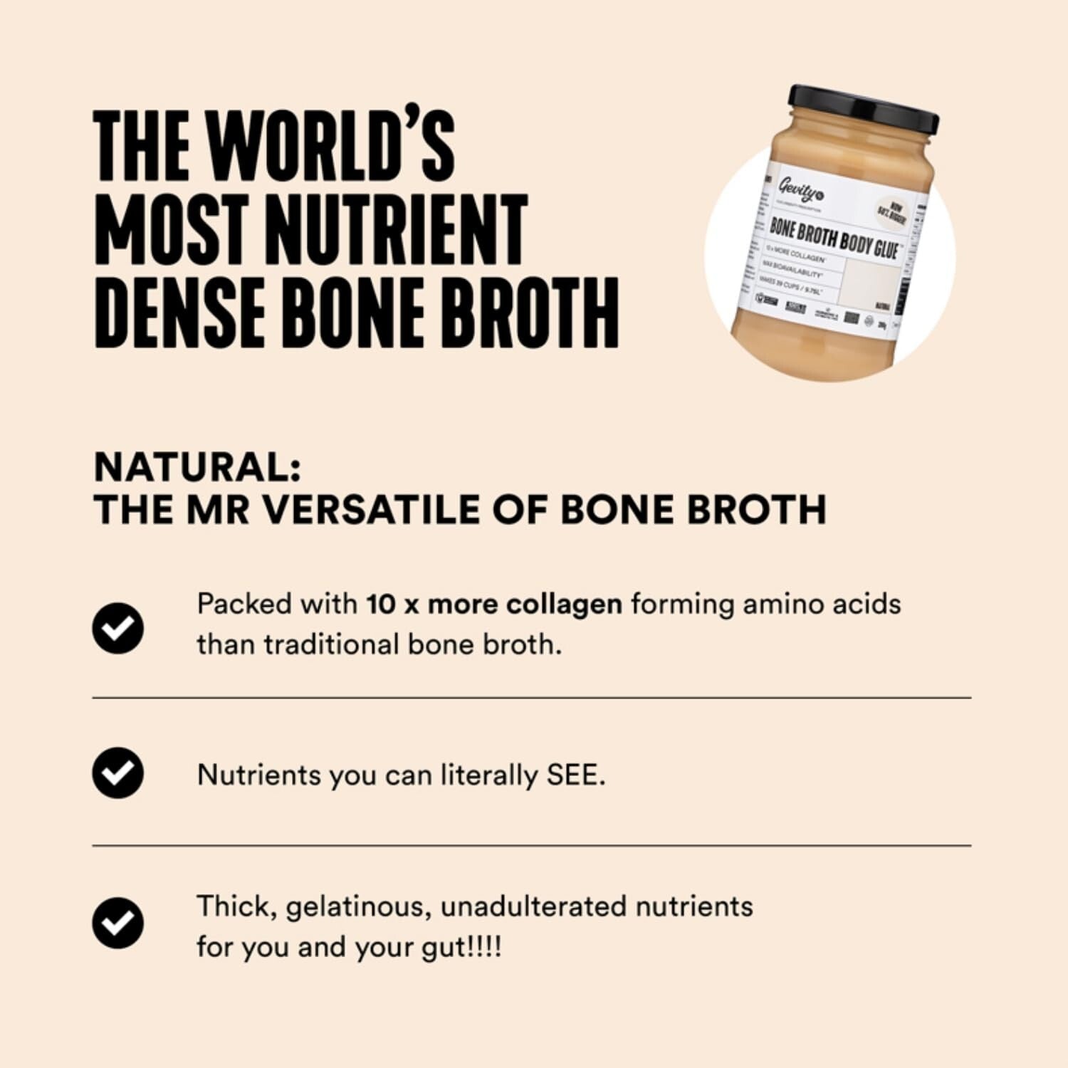 Gevity Rx Bone Broth Body Glue Natural 390g