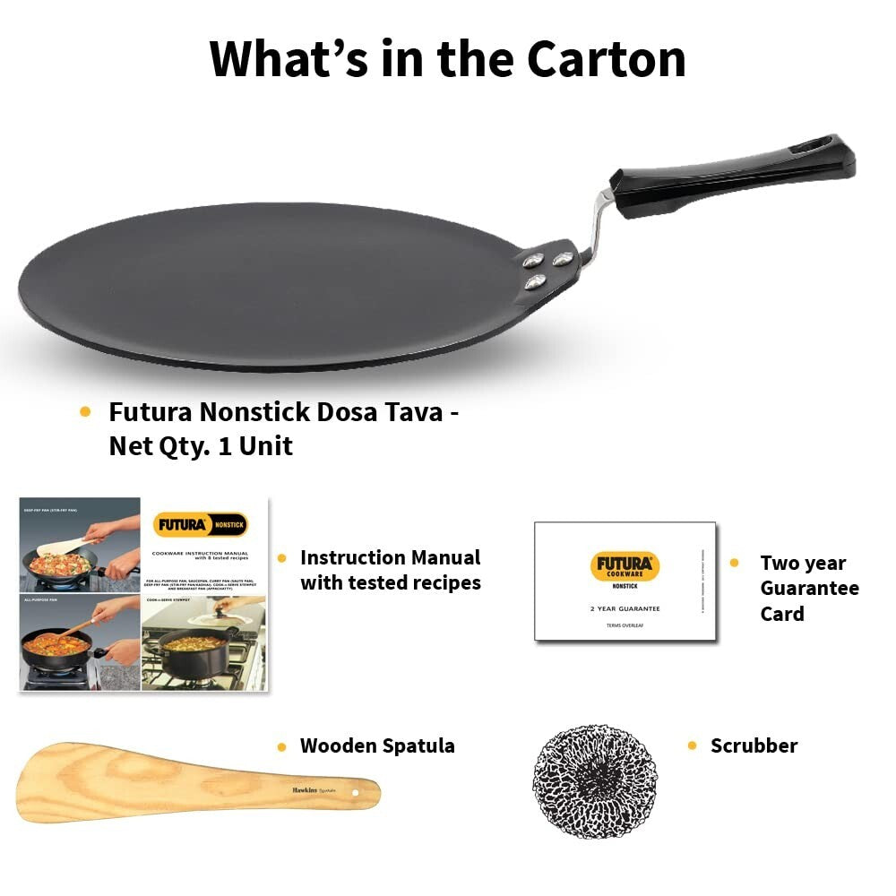 Hawkins Futura Non Stick Dosa Tava  / Cutlets Tawa black induction gas friendly