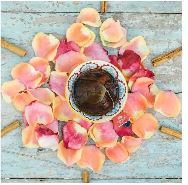 Organic India Tulsi Cinnamon Rose 25 Tea Bags - Pack of 5  Free Shipping