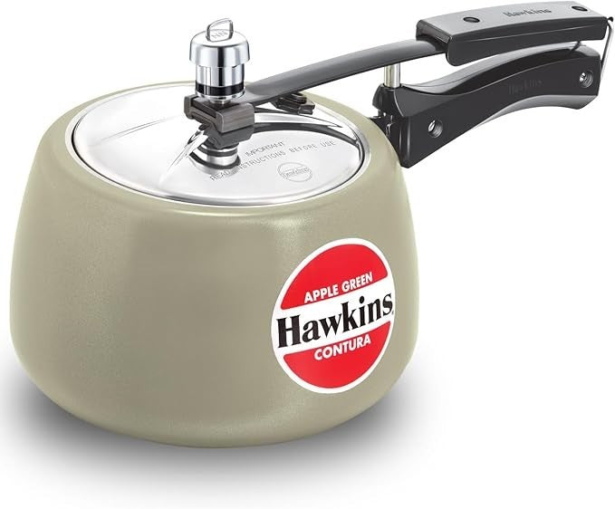 Hawkins Ceramic CAG30 Pressure Cooker, 3 L, Apple Green