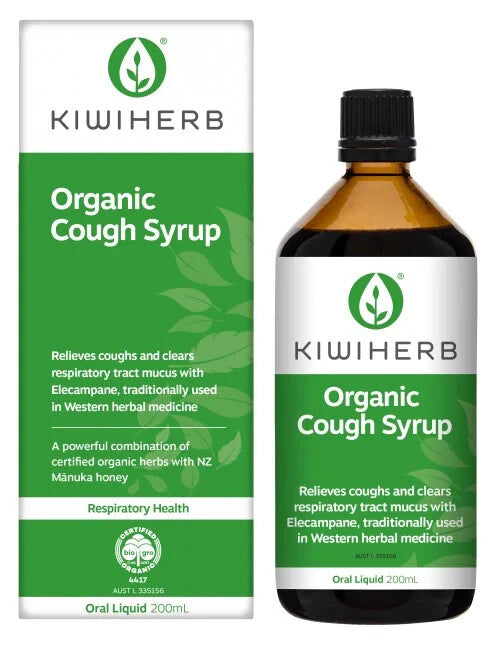 New Kiwiherb Organic Cough Syrup 200ml Kiwi Herb  Free Shipping