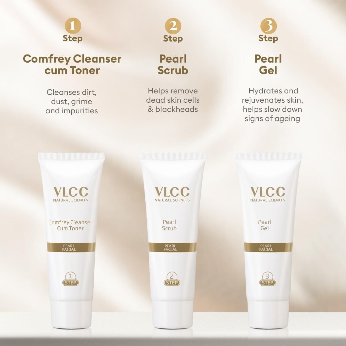 VLCC Pearl Facial Kit, 60G  Free Shipping