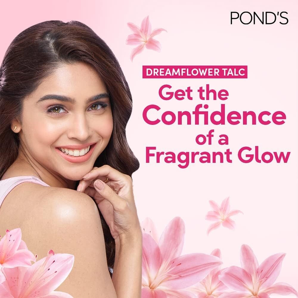 POND'S Dreamflower Fragrant Talc Pink Lilly, 400 g  Free Shipping