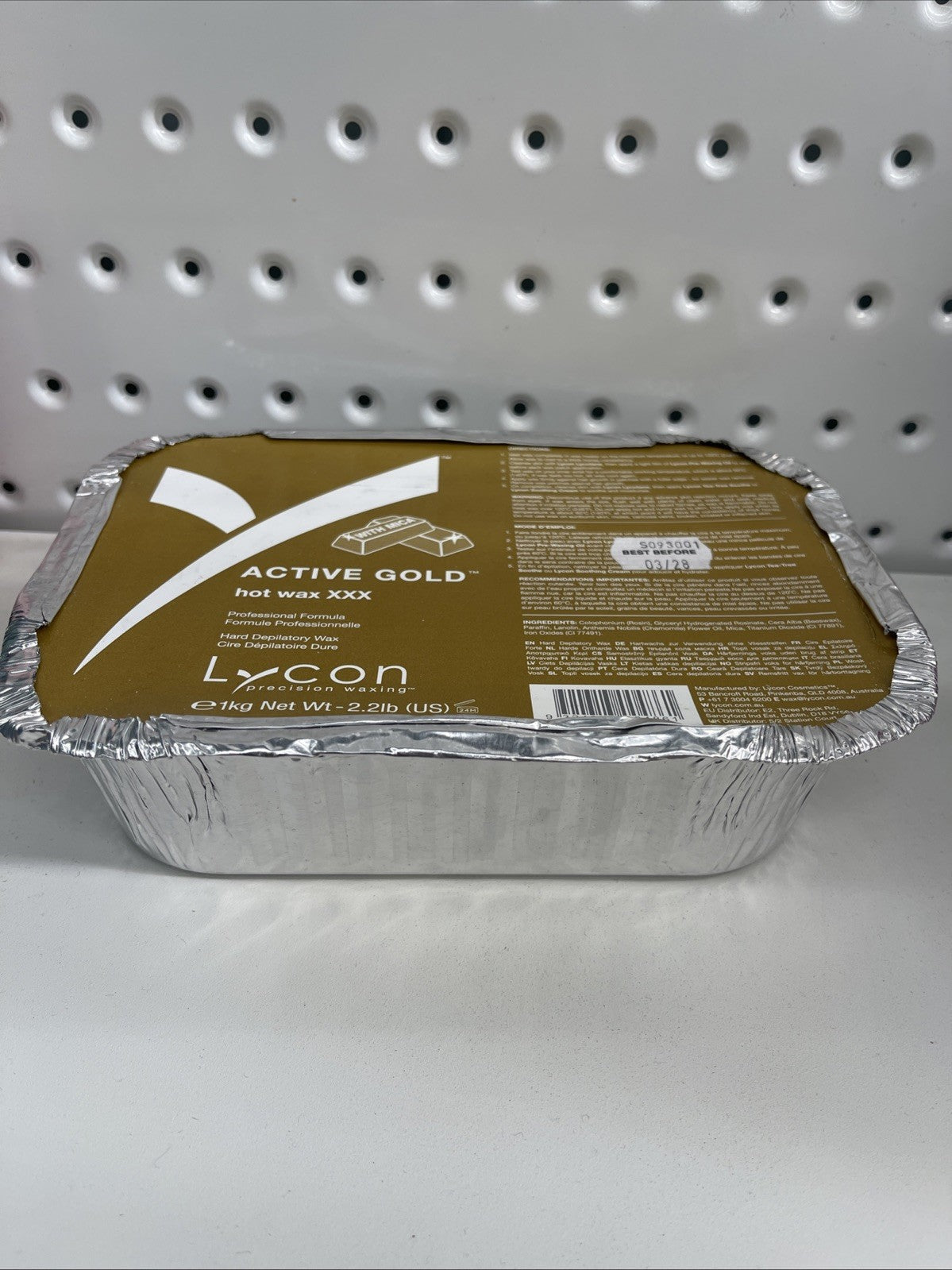 Lycon Active Gold Hard Hot Wax Waxing Hair Removal 1kg