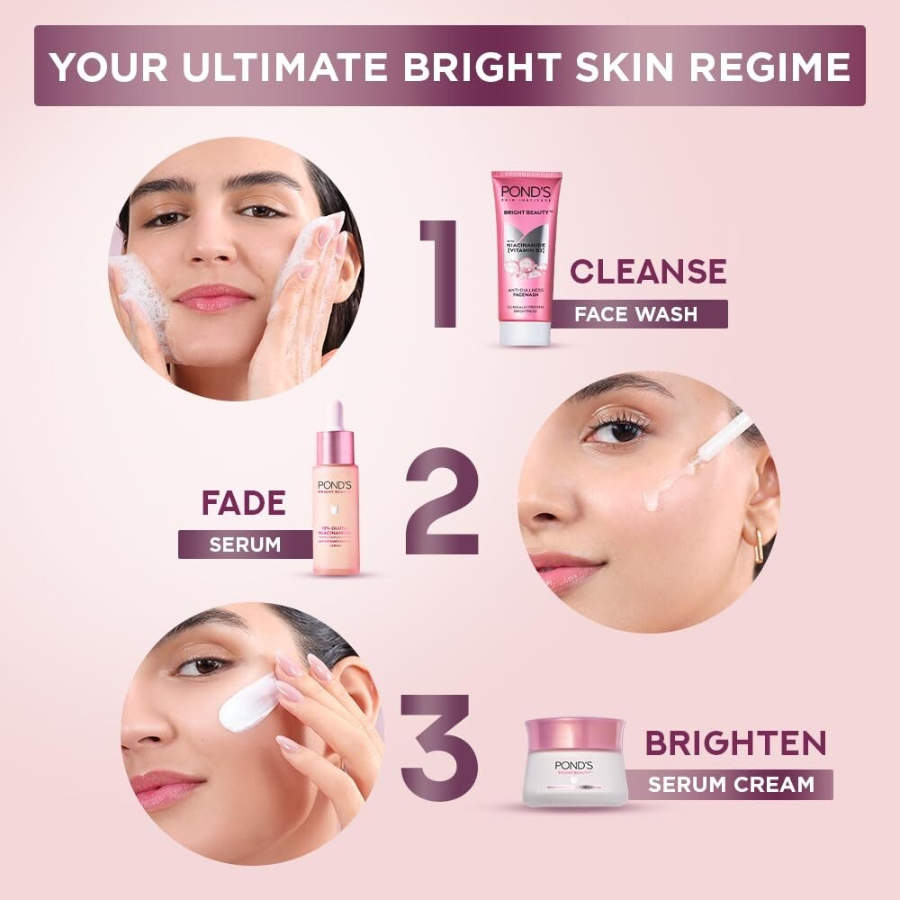 POND'S Bright Beauty Day Cream 35 g, Non-Oily, Mattifying Daily Face Moisturizer