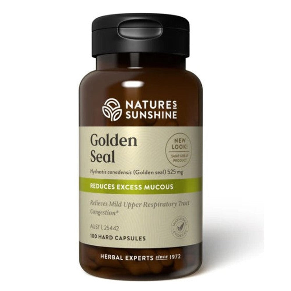 Nature's Sunshine Golden Seal 100 capsules natures upper respiratory aid mucous