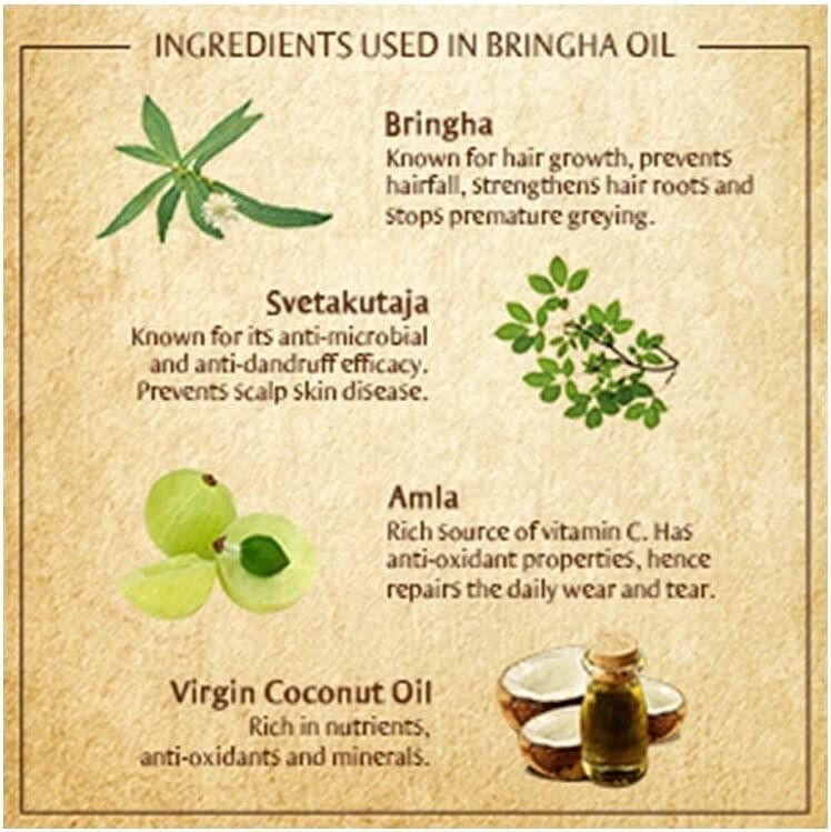 3 x Indulekha Bringha Complete Hair Care Oil 100ml (Pack of 3)