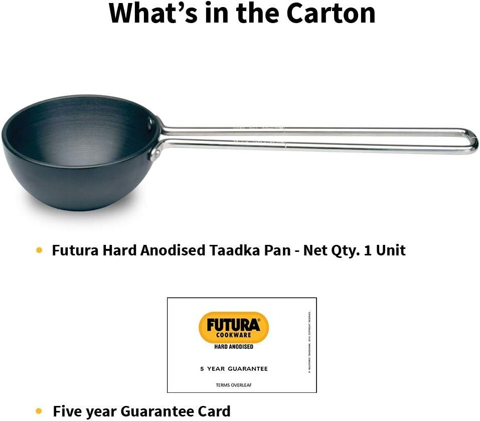 Futura Anodised Heating Pan, 4.72 in, Black  Free Shipping