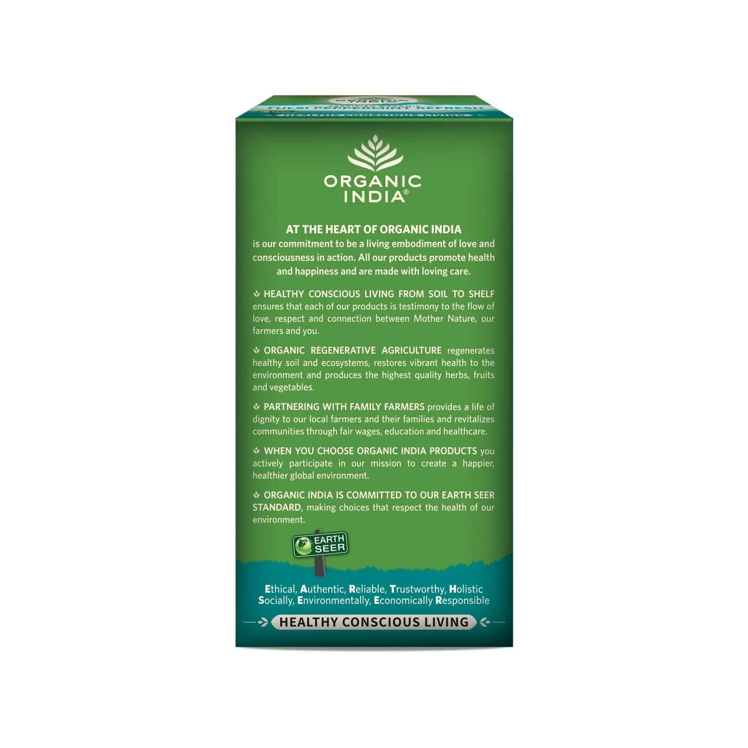 Organic India - Tulsi Tea Peppermint - 18 Tea Bags  Free Shipping