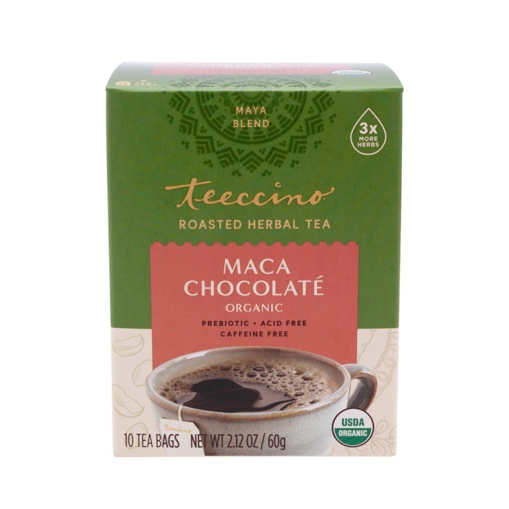 Teeccino Roasted Herbal Tea Maca Chocolate 10 Tea Bags FREE SHIPPING