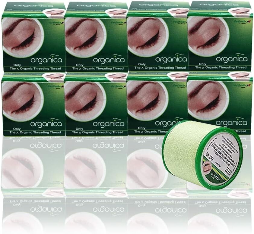 40 Spool x 300m Organica Organic Cotton Eyebrow Threading Thread - India