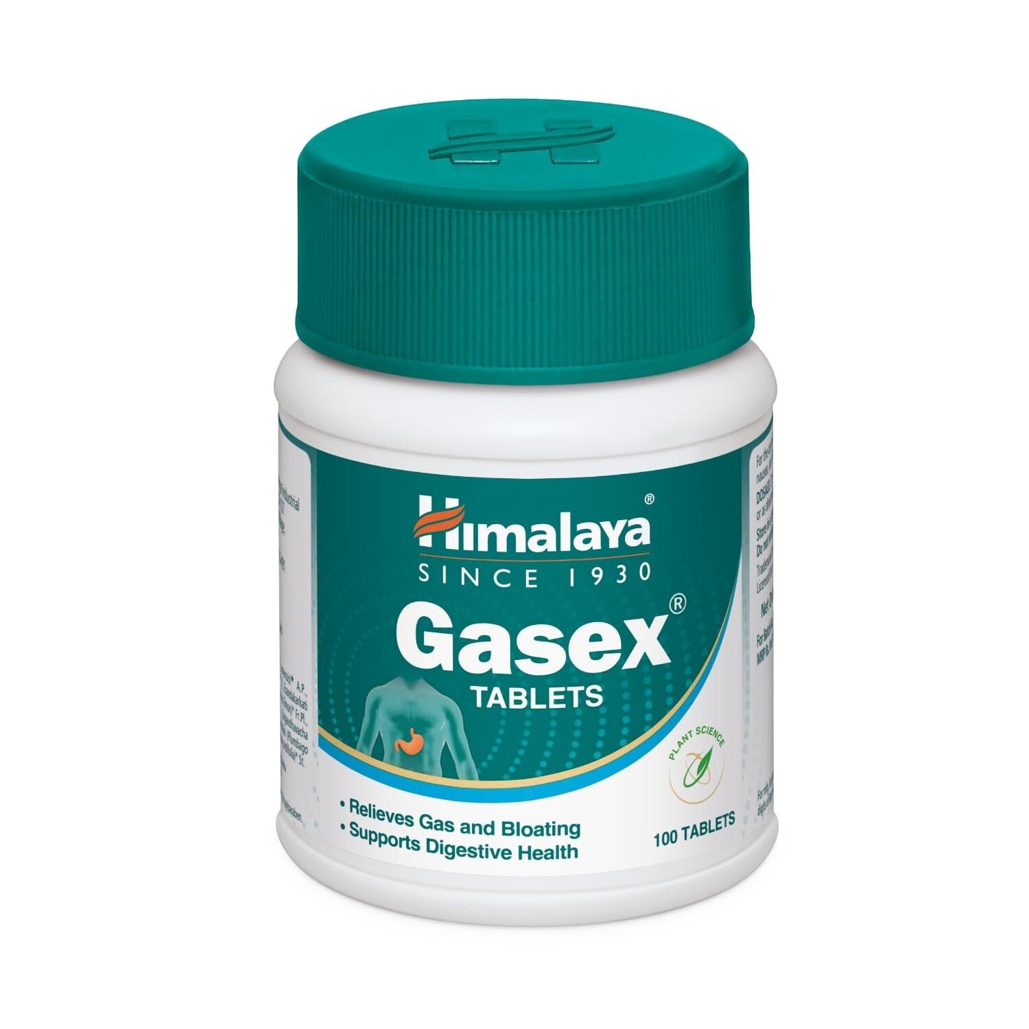 Gasex Himalaya ,100 Tablets Improves Digestion Relieves Trapped Gasses Provides