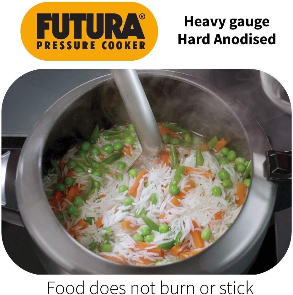 Hawkins Futura Hard Anodized Pressure Cooker, 5 Litre Capacity  Free Shipping