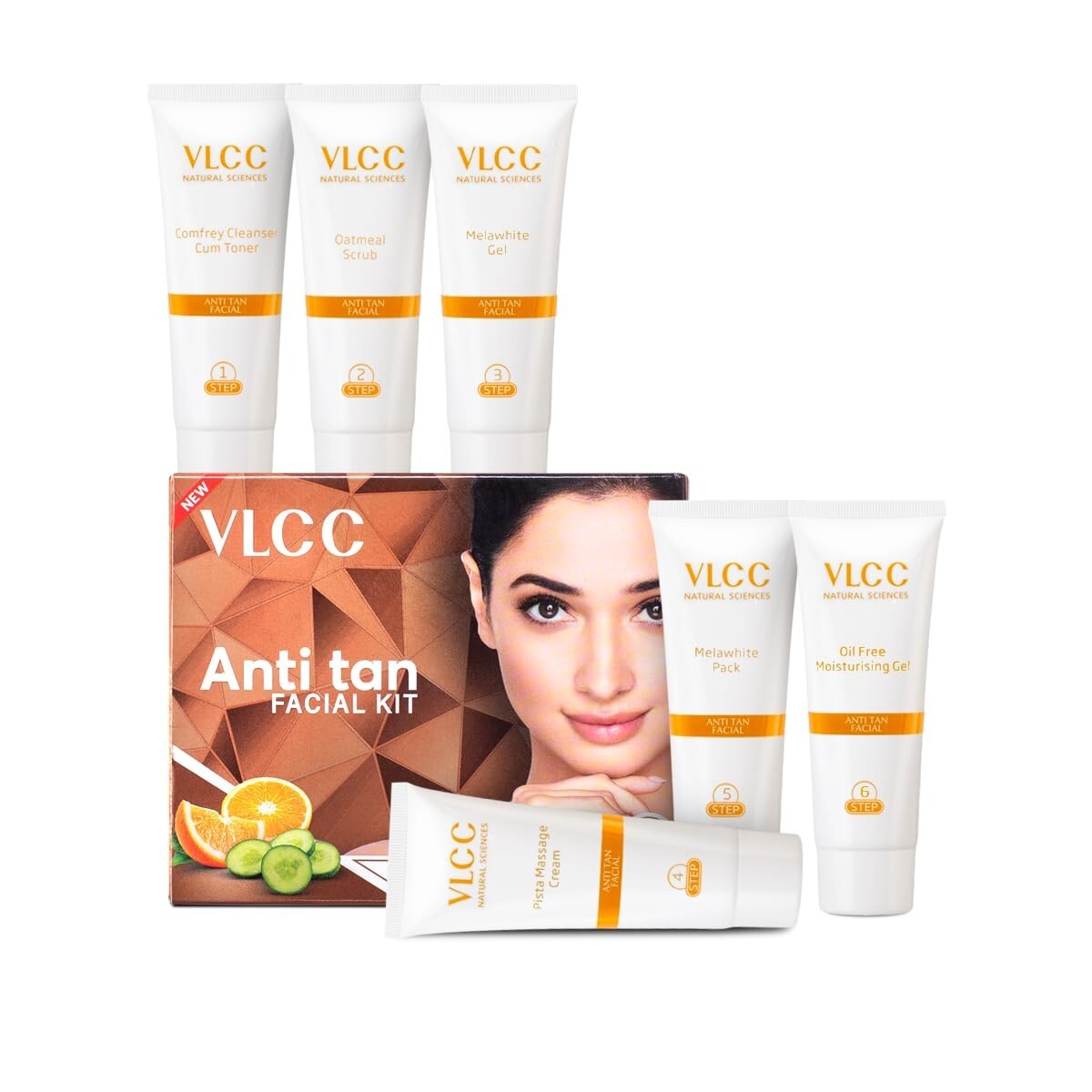 VLCC Anti Tan Facial Kit - 60g X 2 (Pack of 2) | Power of 25 Vital Ingredients