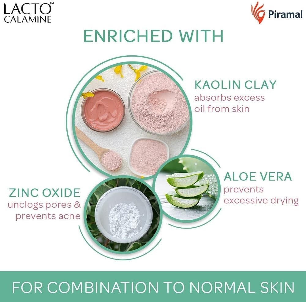 Lacto Calamine Combination to Normal Skin Oil Balance Lotion 60ml (Pack of 2)