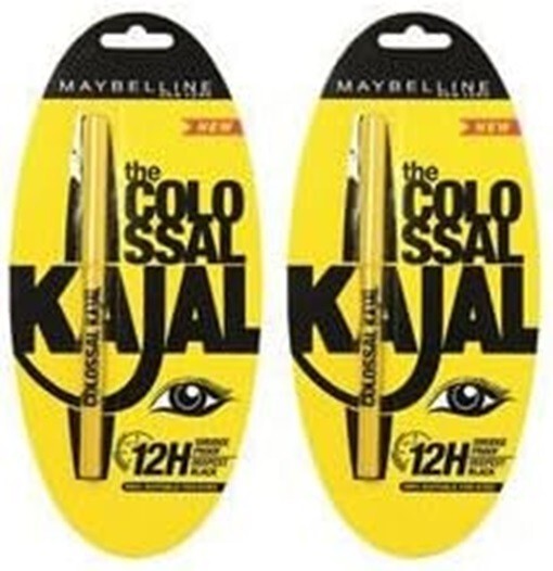 Maybelline Colossal Kajal Balck 0.35Gm (Pack of 2)  Free Shipping