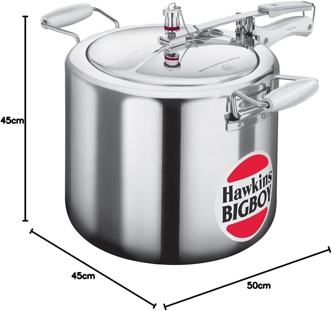 Hawkins Bigboy Pressure Cooker, 18 Litre Capacity  Free Shipping