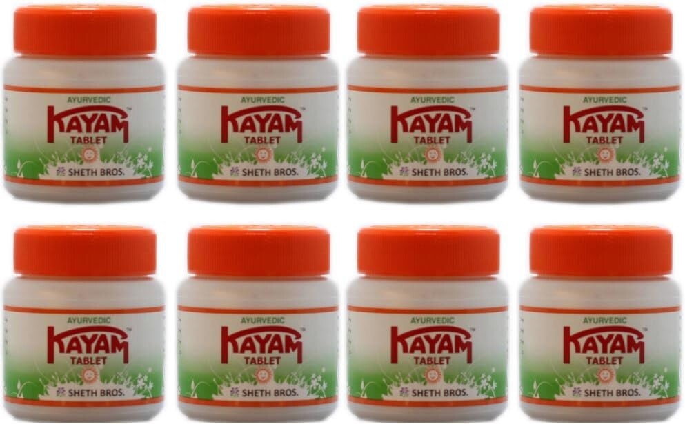8 Bottles x kayam 30 Tablets each Bottle - Ayurvedic for constipation, acidity