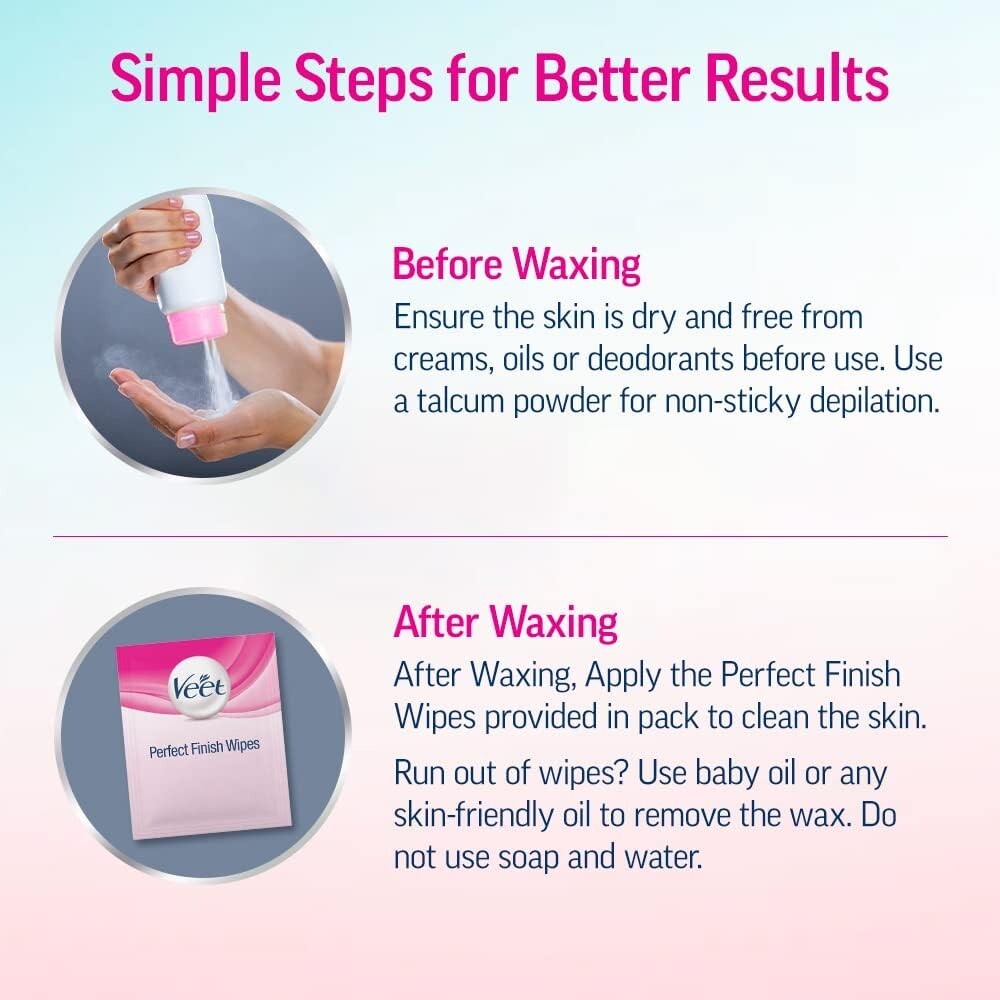 Veet Full Body Waxing Kit for Normal Skin, 20 strips  Free Shipping