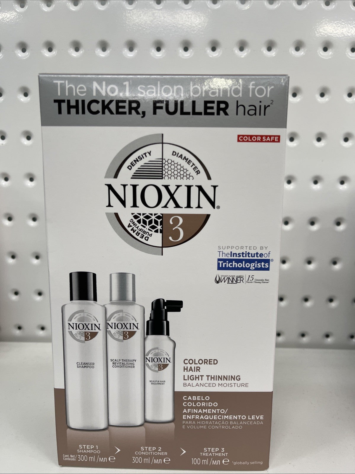 Nioxin System 3 Full Size Ki t - Colored Hair With Light Thinning  Free Shipping