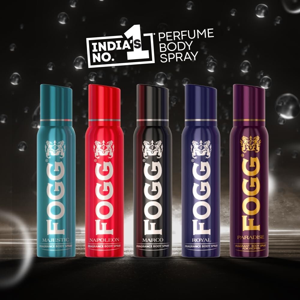 Fogg Marco No Gas Deodorant for Men, Long-lasting Perfume Body Spray, 2 x 120ml
