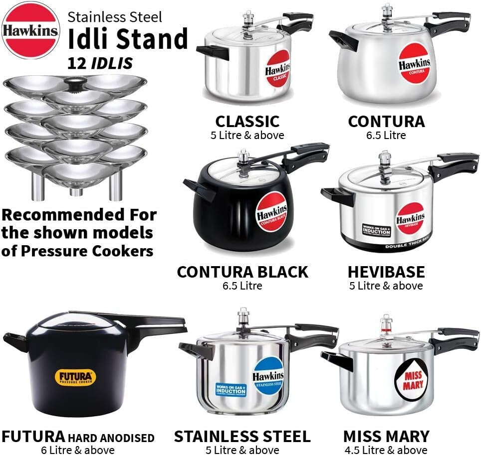 Hawkins Stainless Steel Idli Stand for 12 Idlis  Free Shipping