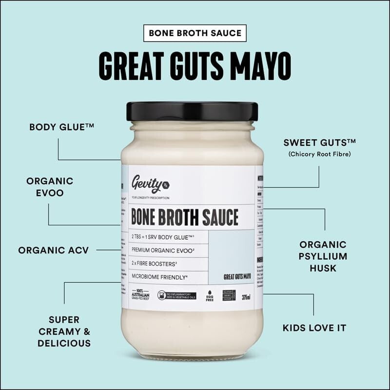 Gevity Rx Bone Broth Total Tummy Mayo 375ml  Free Shipping