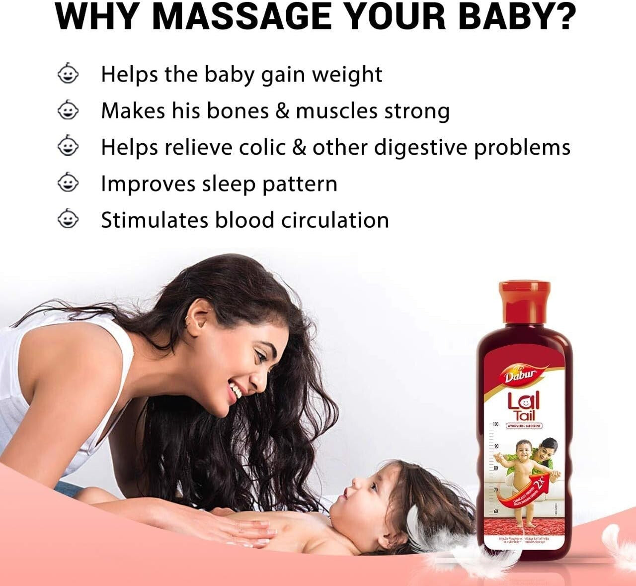 Dabur Lal Tail Baby Massage Oil  in 100ml Pack  Free Shipping