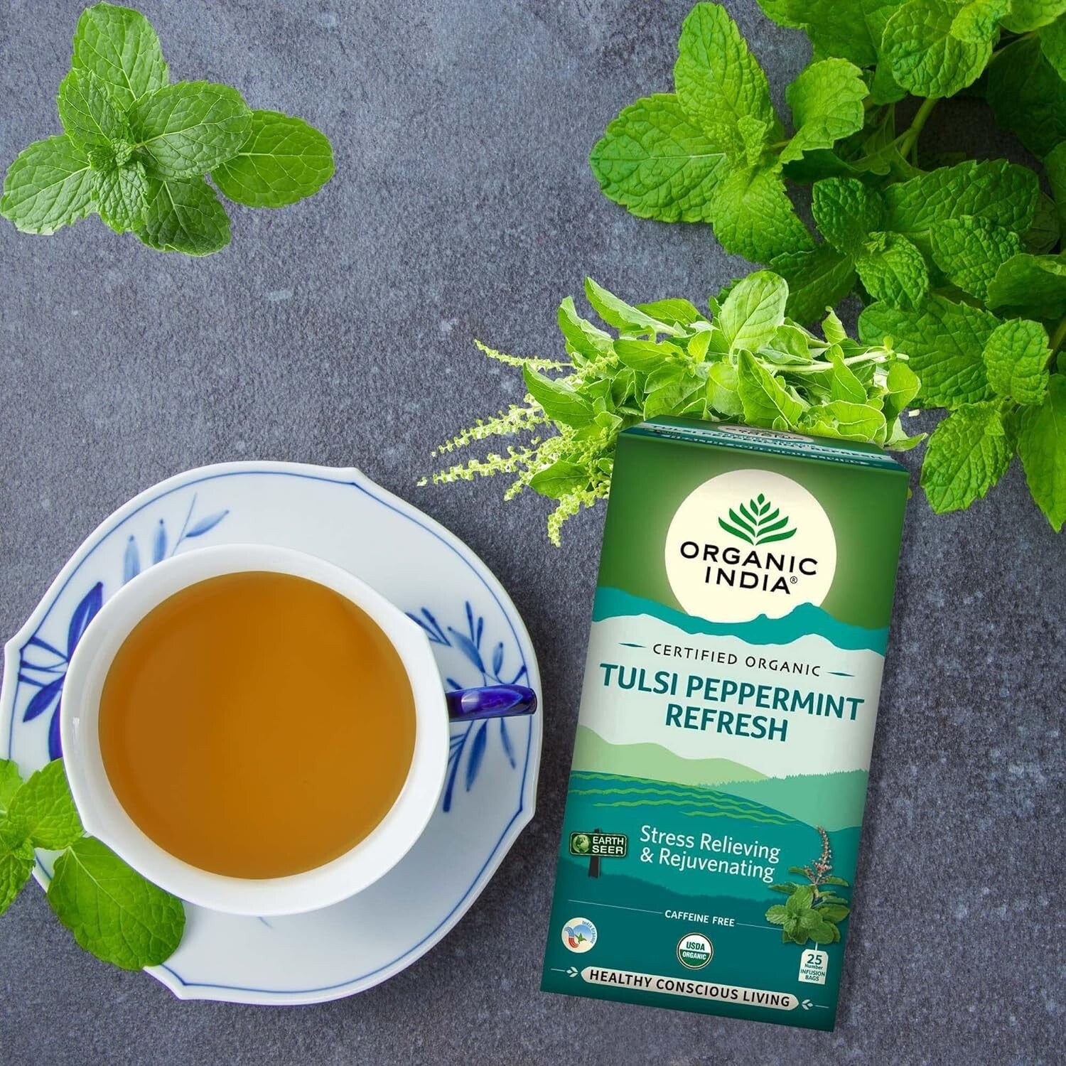 Organic India - Tulsi Peppermint Tea Bags  Free Shipping