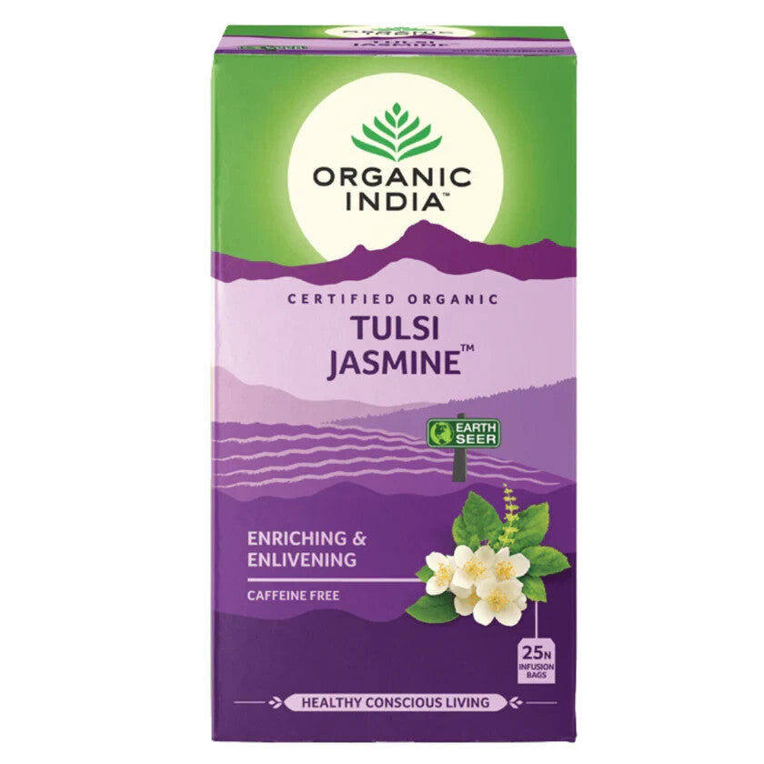 Organic India Tulsi Jasmine 25 Tea Bags - Pack of 5