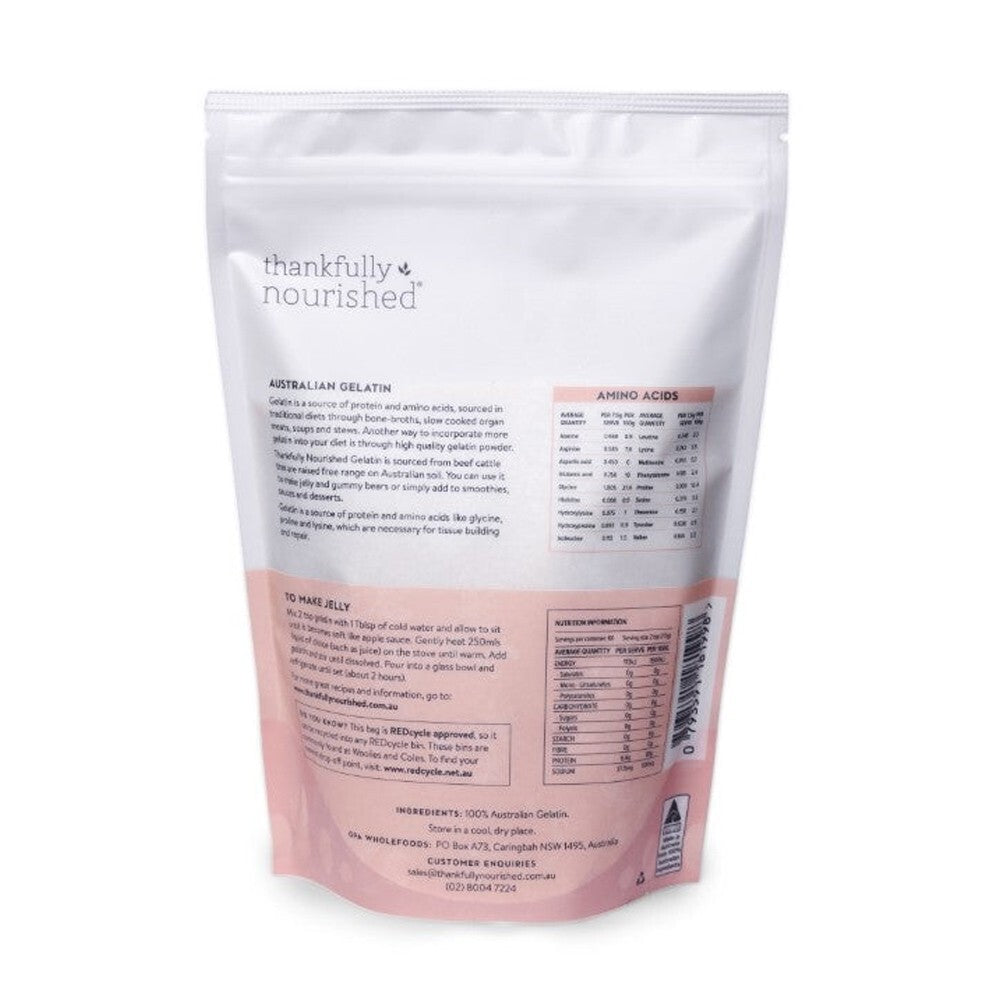 Thankfully Nourished - Australian Pasture-Raised Gelatin 400g Free shipping